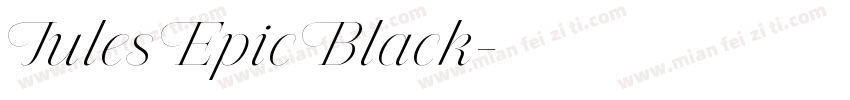 Jules Epic Black字体转换